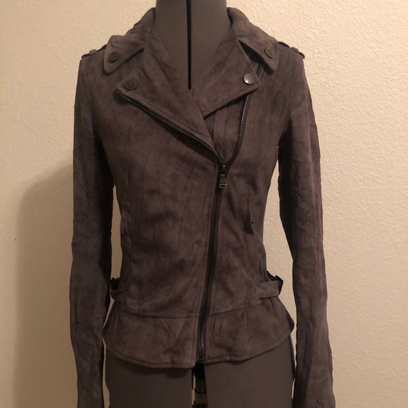 Guess Jackets & Blazers - Grey Guess Moto Jacket